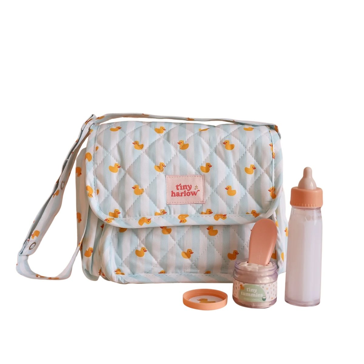 Tiny Harlow: torba z akcesoriami dla lalek Blue Ducky - obrazek 1