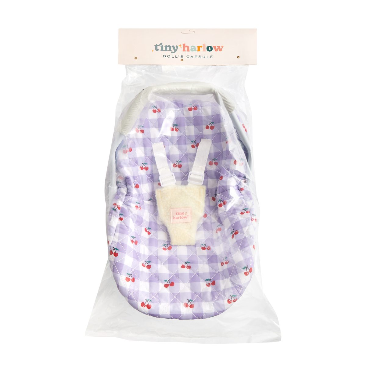 Tiny Harlow: fotelik samochodowy dla lalki Lilac Cherry - obrazek 2