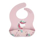 SASSI: Śliniak silikonowy z kieszonką Jednorożec