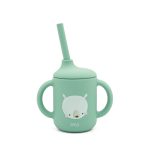 SASSI: Kubek silikonowy z rurką dla dzieci Miś