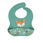 SASSI: Śliniak silikonowy z kieszonką Lisek