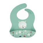 SASSI: Śliniak silikonowy z kieszonką Miś