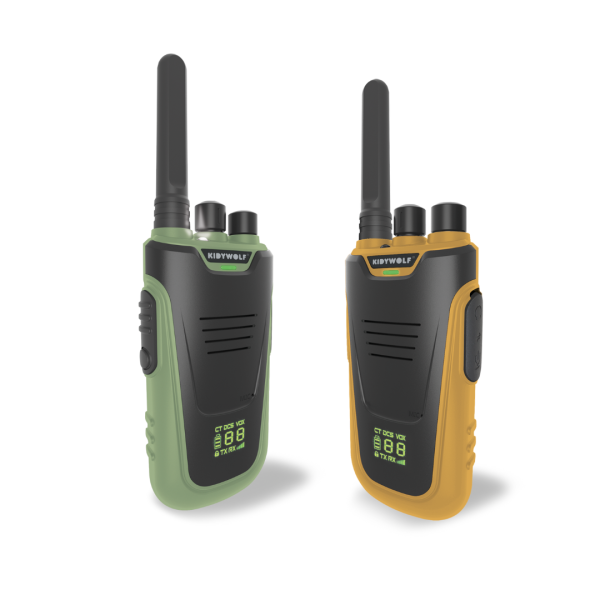 Kidywolf: Kidytalk walkie-talkie dalekiego zasięgu dla dzieci zielono-pomarańczowe