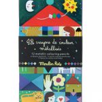 Moulin Roty: Kredki metaliczne 12 kolorów / LES COMETES FILANTES