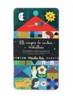 Moulin Roty: Kredki metaliczne 12 kolorów / LES COMETES FILANTES