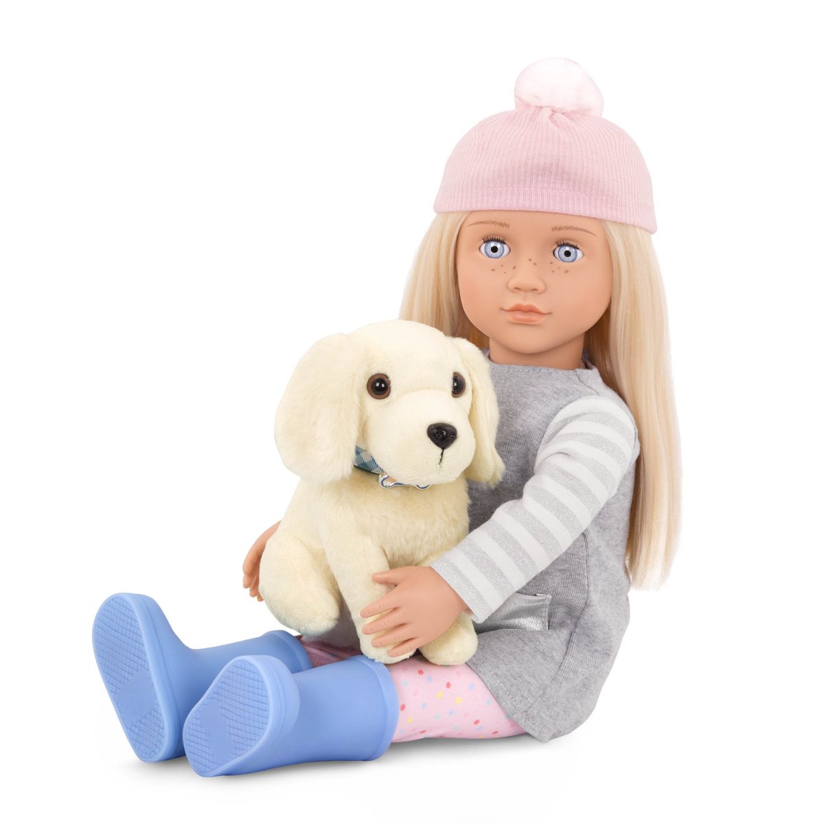 BD31242_DP_A Our Generation: Lalka MEAGAN 46cm – z pieskiem rasy Golden Retriever - obrazek 2