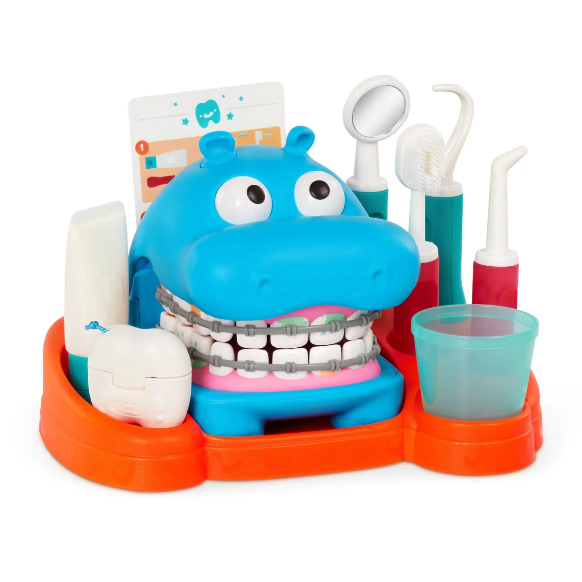 BATTAT: HIPODONTA – edukacyjny zestaw do nauki mycia zębów DENTYSTA / B.TOYS - obrazek 1