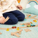 Battat: All Aboard – kolejka z torami i znakami 29 el. / B.toys - obrazek 4