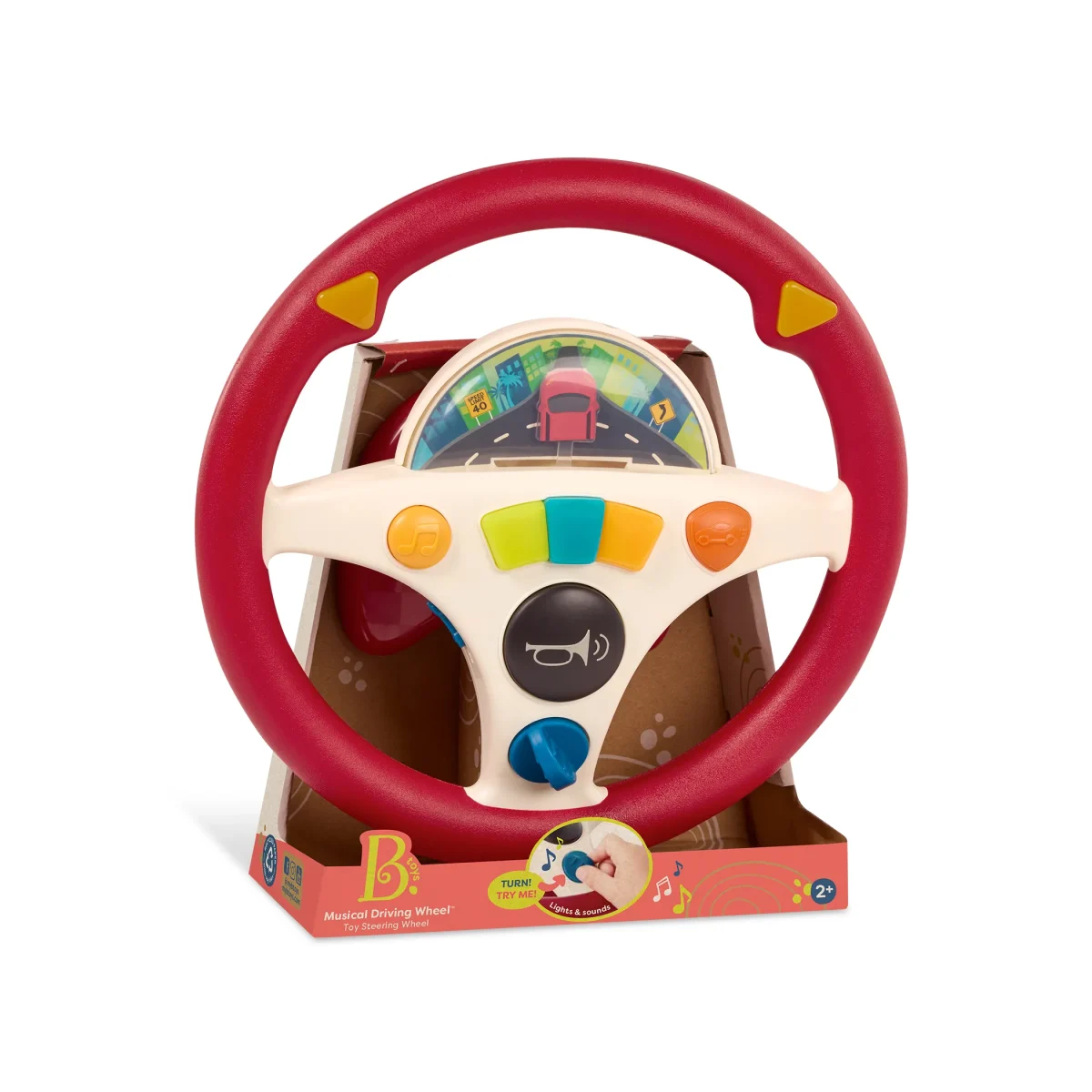 B.TOYS: muzyczna kierownica interaktywna B.toys dla dzieci Musical Driving Wheel - obrazek 1