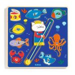 Djeco: Układanka drewniana 2w1 PUZZ & FISH COLOR 18m+ - obrazek 3