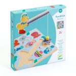 Djeco: Układanka drewniana 2w1 PUZZ & FISH BARIOLO 18m+