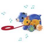 DJECO: Drewniana zabawka do ciągnięcia MISIE z melodią - obrazek 2