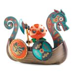 Djeco: ARTY TOYS Figurka wikinga DRAK w smoczej łodzi