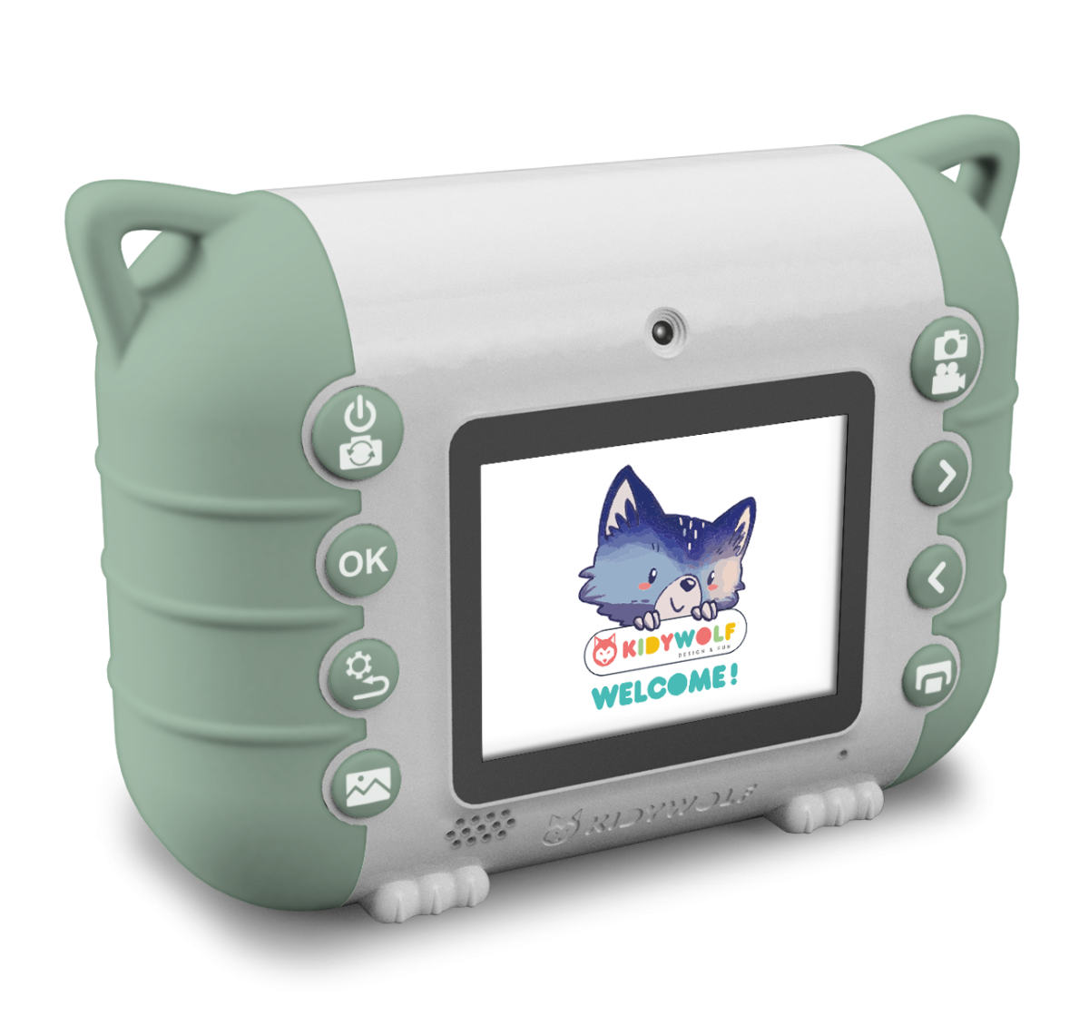 KIDYPRINT-02-GR-02 Kidywolf: Kidyprint aparat fotograficzny z drukarką zielony - obrazek 5