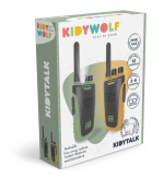 Kidywolf: Kidytalk walkie-talkie dalekiego zasięgu dla dzieci zielono-pomarańczowe - obrazek 2