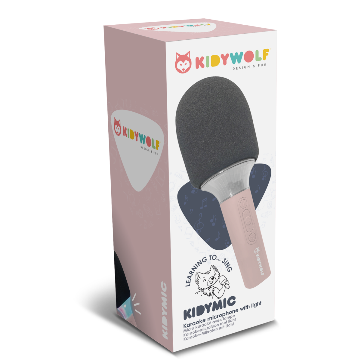 Projekt bez nazwy (7) Kidywolf: Kidymic mikrofon do karaoke z modulacją różowy - obrazek 4