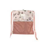 Play&Store: worek/plecak plażowy z siateczkowym dnem Shells Pink