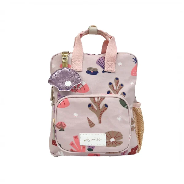 Play&Store: mini plecak z regulowanymi uchwytami Shells Pink