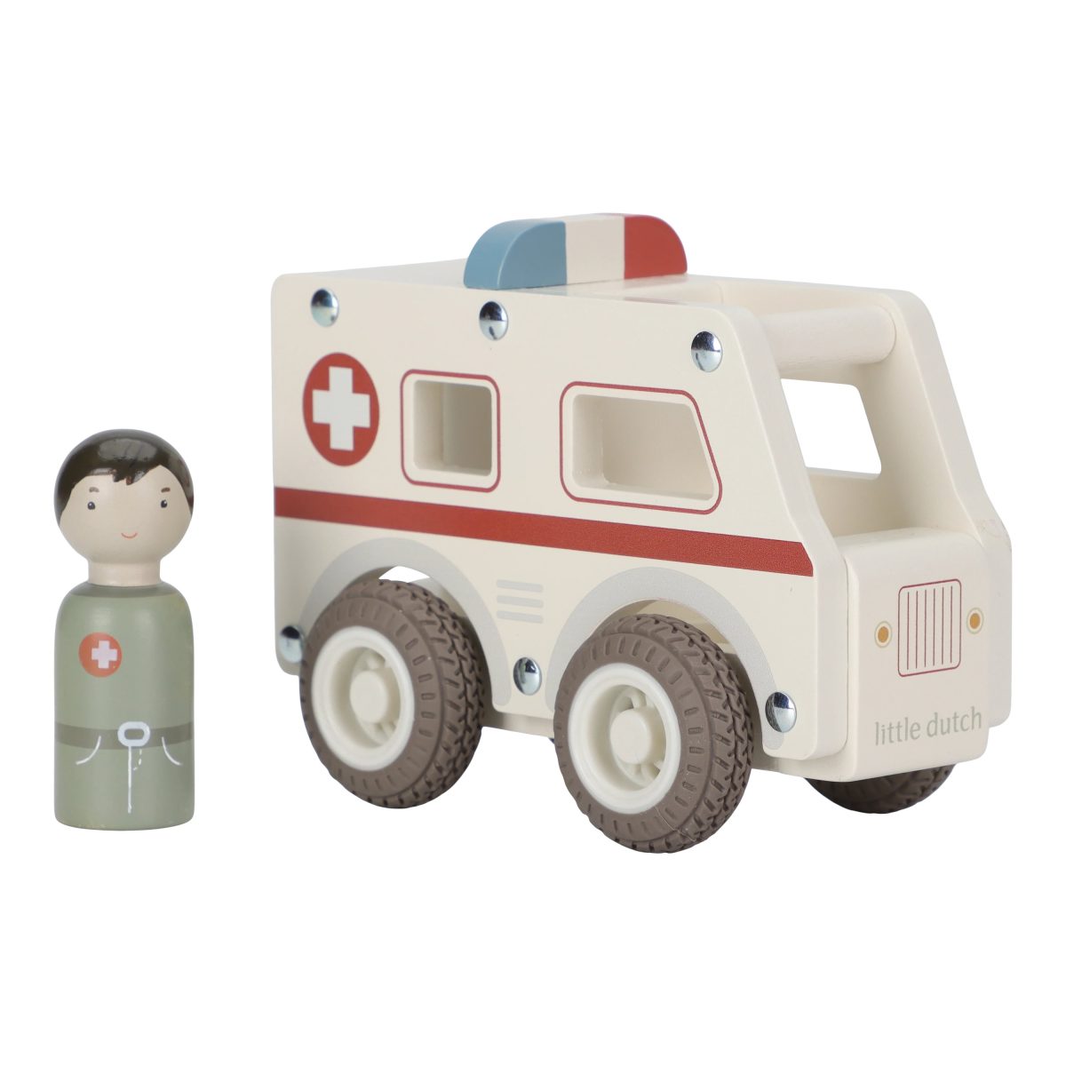Little Dutch: drewniane autko ambulans - obrazek 1