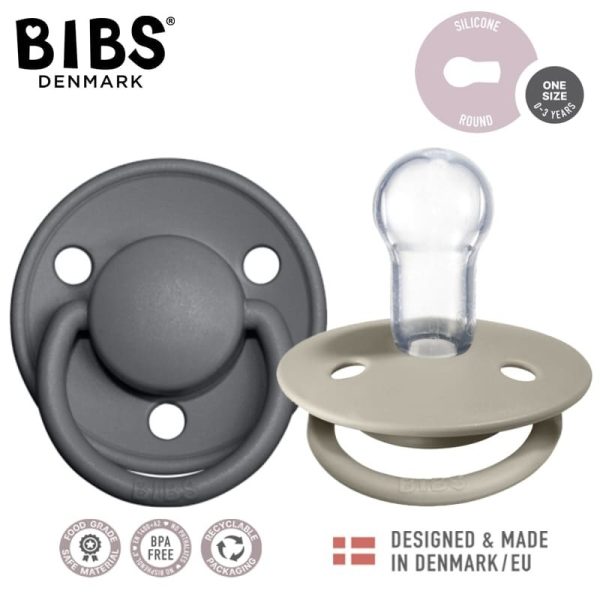 BIBS: DE LUX 2-PACK SAND & IRON Smoczek uspokajający silikonowy ONE SIZE