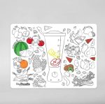 HeyDoodle: Duża Mata Silikonowa do Kolorowania A3 - Owoce i Warzywa - obrazek 4