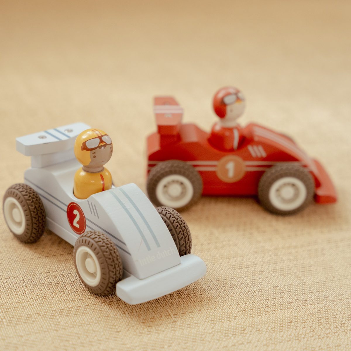 Little Dutch: drewniane samochody wyścigowe 2 sztuki - obrazek 2