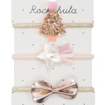 Rockahula Kids: gumki do włosów 3 szt. Rose Gold Xmas Tree - obrazek 2