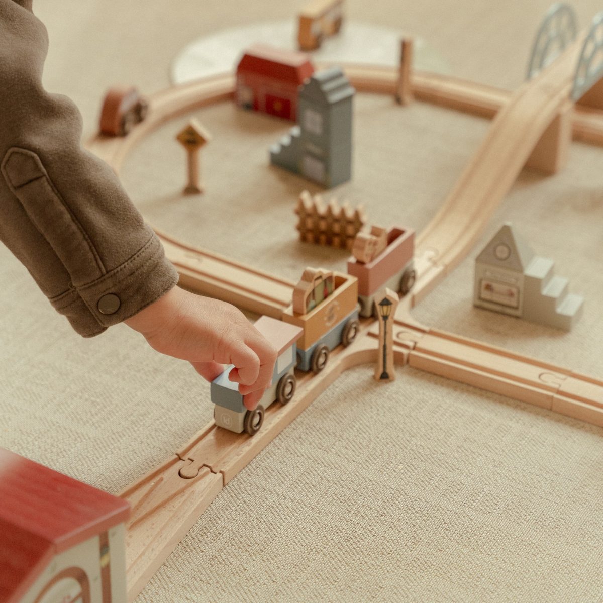 Little Dutch: drewniana kolejka XXL 100 elementów - obrazek 2