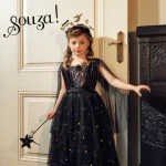 Souza! kostium sukienka tiulowa z cekinami i lampkami LED czarownica Agatha 5-7 lat - obrazek 2