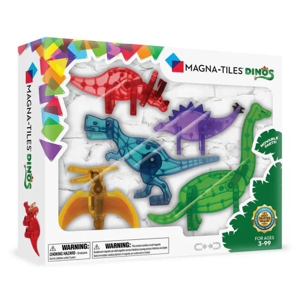 MAGNA-TILES: klocki magnetyczne zestaw Dino 5 el.