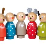 Moulin Roty: Drewniane figurki zwierzątka La Grande Famille
