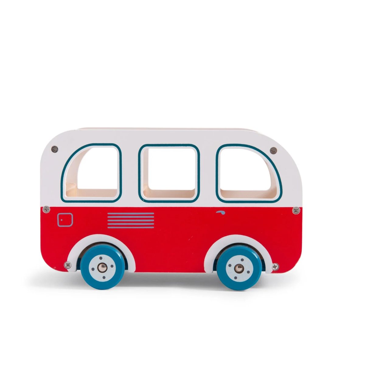 632422 Moulin Roty: Drewniany autobus 21x13 cm La Grande Famille - obrazek 3