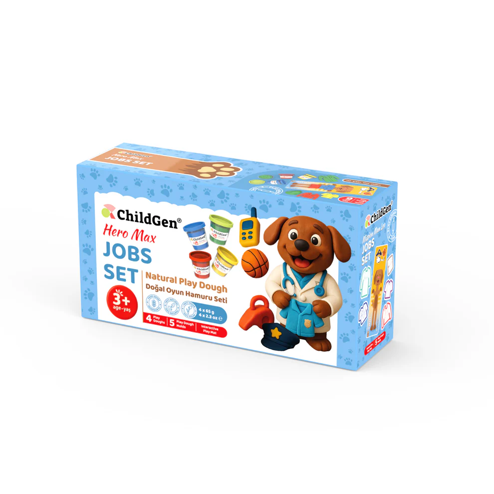 8_f077bd23-460c-4859-b359-215df84f80ec ChildGen: zestaw kreatywny 100% naturalna ciastolina i akcesoria PAW PALS Bohater Max Zawody - Praca - obrazek 1