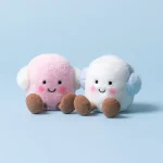 JellyCat: Wesołe Pianki Marshmallow 9 cm w nausznikach zimowych - obrazek 2