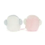 JellyCat: Wesołe Pianki Marshmallow 9 cm w nausznikach zimowych - obrazek 3