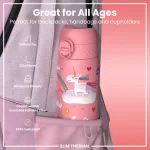 ION8: Butelka termiczna 500ml Unicorn Rainbows - obrazek 4