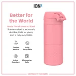 ION8: Butelka termiczna 360ml Double Wall Travel Mug Rose Bloom - obrazek 3