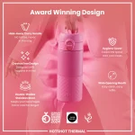 ION8: Butelka termiczna 360ml Double Wall Travel Mug Rose Bloom - obrazek 6