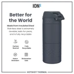 ION8: Butelka termiczna 360ml Double Wall Travel Mug Ash Navy - obrazek 4