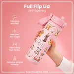 ION8: Butelka stalowa BIDON 600ml Dogs PIESKI - obrazek 2