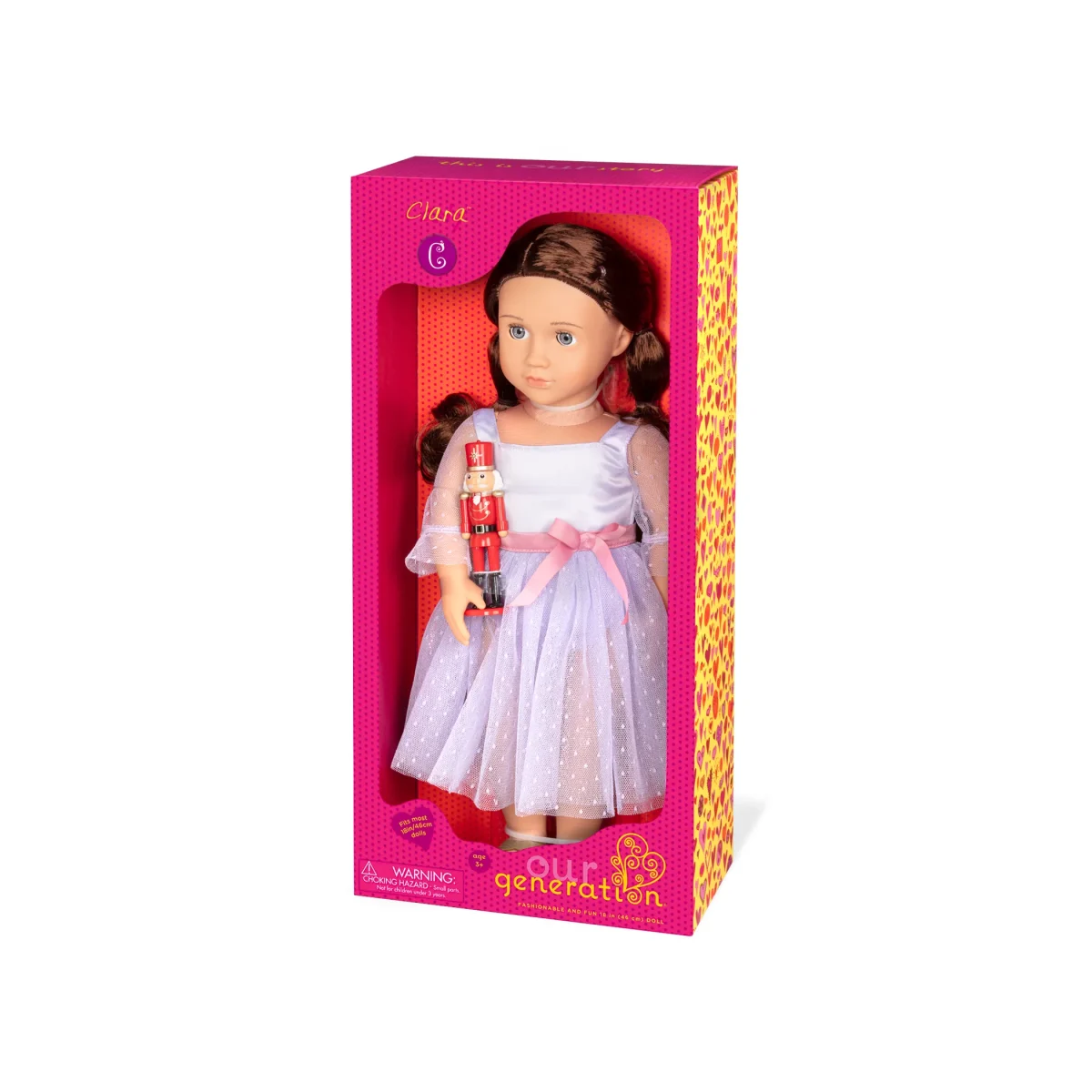 BD31350_PKG Our Generation: lalka CLARA 46cm – baletnica z klasycznym DZIADKIEM do ORZECHÓW - obrazek 5