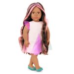 Our Generation: lalka TANIA 46cm – z regulowanymi włosami i kolorowymi pasemkami - obrazek 11