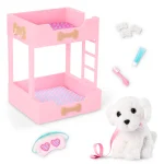 Our Generation: ŁÓŻKO PIĘTROWE z PIESKIEM i akcesoriami – Puppy Dreams Bunk Bed