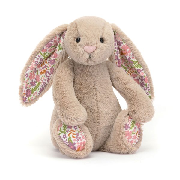 JellyCat: Króliczek z Kwiecistymi Uszami Beżowy „Petal” 18 cm
