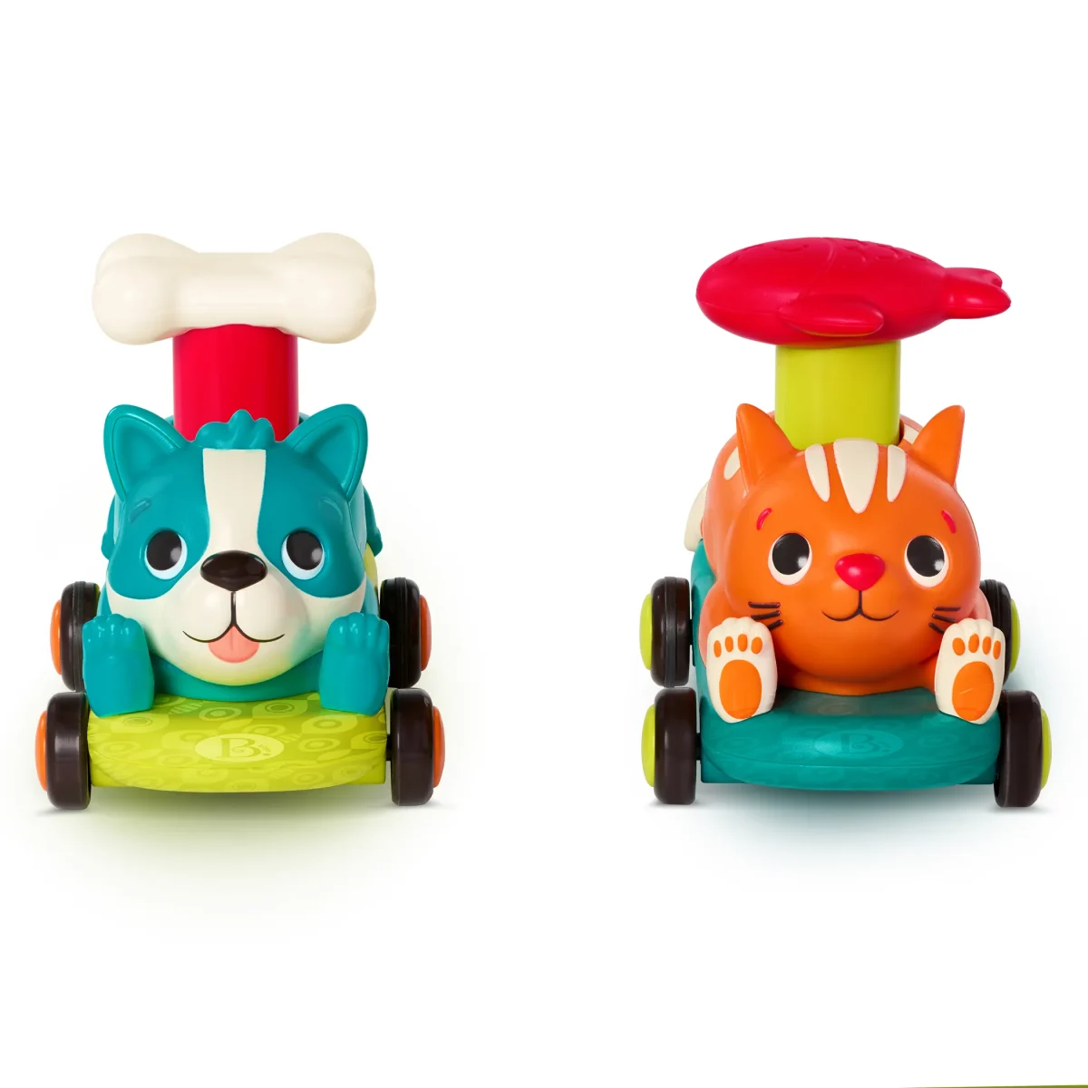 b.toys: zestaw autek PawMobiles – kot i pies z NAPĘDEM push&go - obrazek 3