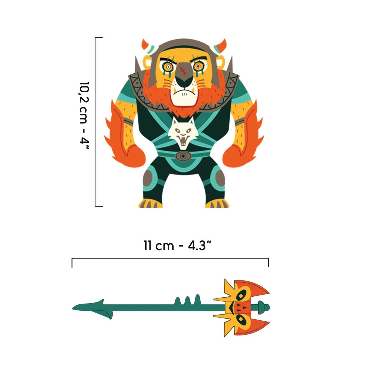 DJ06917-C2-RVB Djeco: ARTY TOYS Figurka WOJOWNIK Ze Furious 4+ - obrazek 3