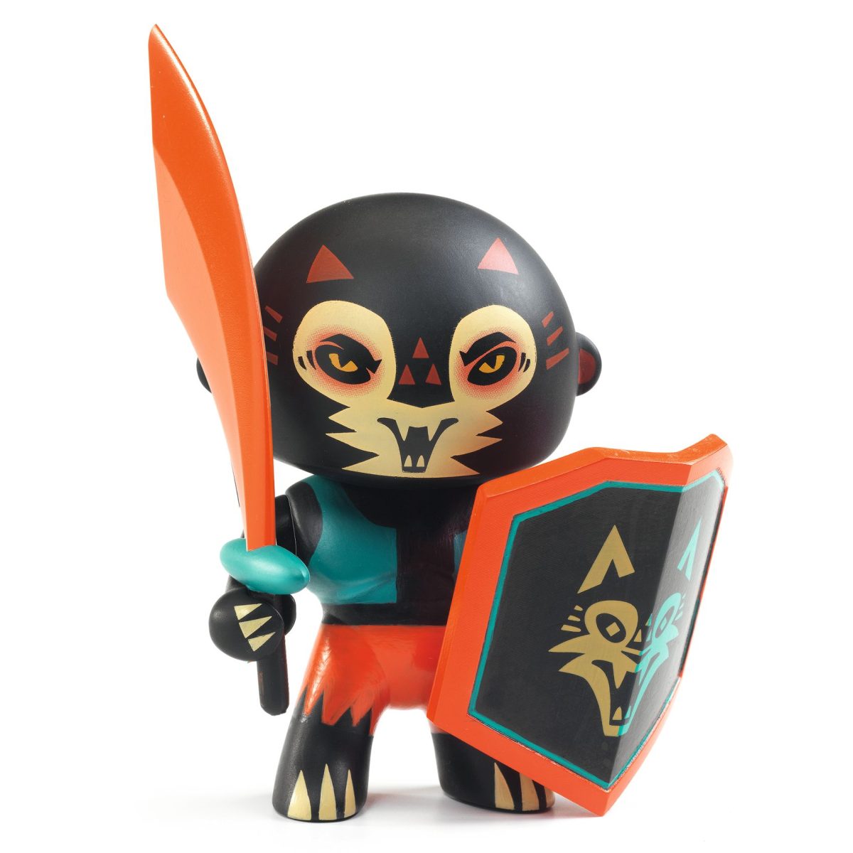 DJ06918-C-RVB Djeco: ARTY TOYS SCENOGRAFIA Puzzle tekturowe FURIOUS + figurka 4+ - obrazek 3