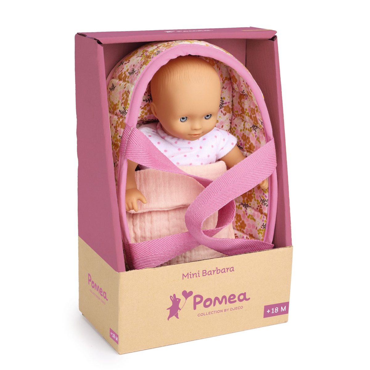 Djeco: Lalka MINI BARBARA w materiałowym koszu / KOLEKCJA POMEA - obrazek 1