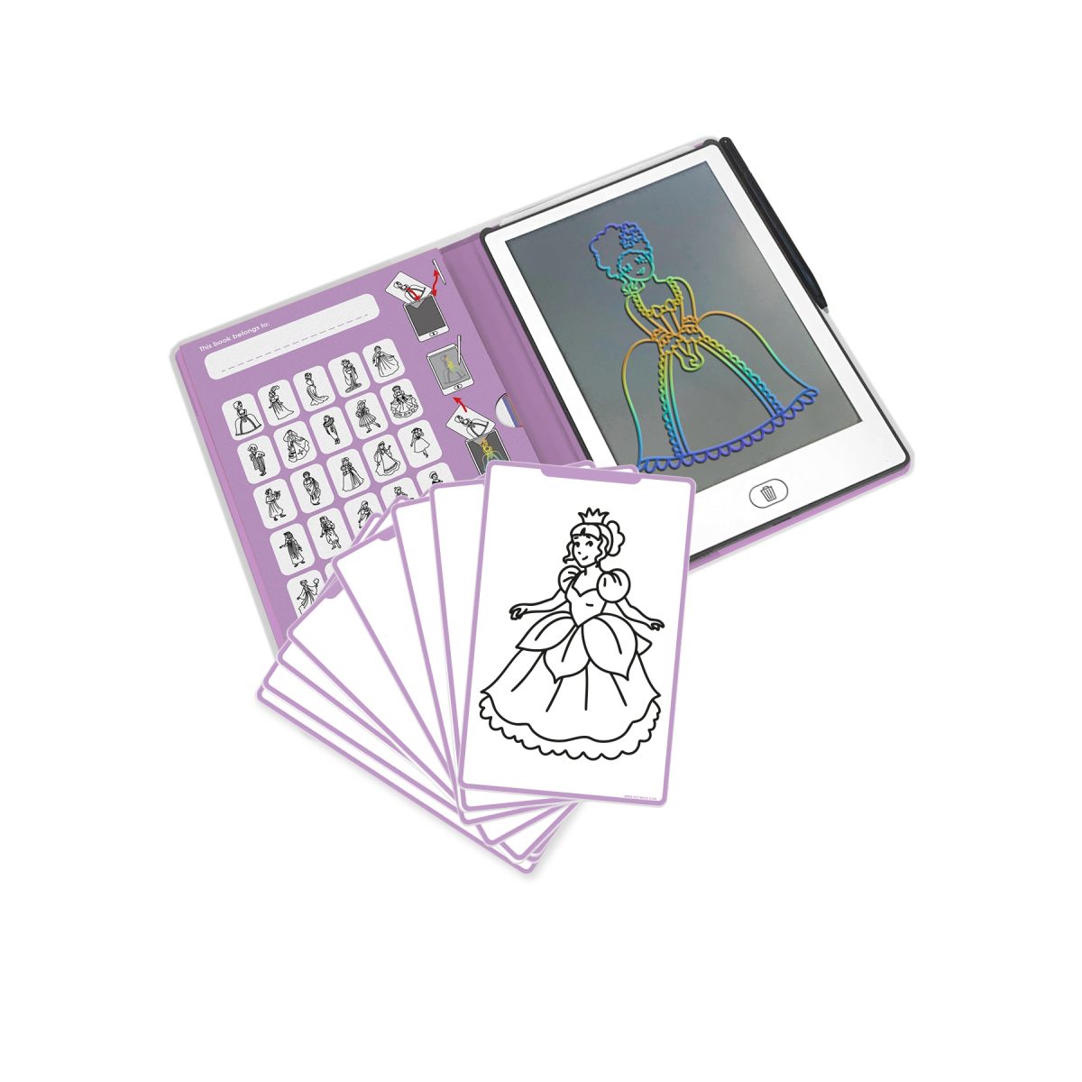 KIDYDRAWMINI-PRI-01 1800 Kidywolf: Kidydraw-mini tablet rysunkowy Princess - obrazek 2