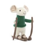 JellyCat: Wesoła Myszka na Nartach 20CM
